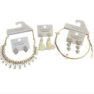SugarFix by Baublebar Rhinestone Embellished Jewelry Lot of 5 NEW